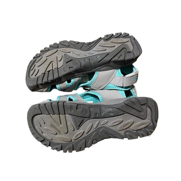Crivit Grey Aqua Blue Hiking Strap Water Sandals Size 8 - Picture 7 of 7